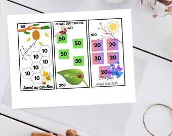A6 Bee,Ladybug,Butterfly Savinga Challenges, Instant Download PDF