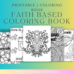 20 Bible Verse Coloring Pages For Adults/Kids | Christian Coloring Book | Christian Printable | Digital | Religious Coloring Book | Faith