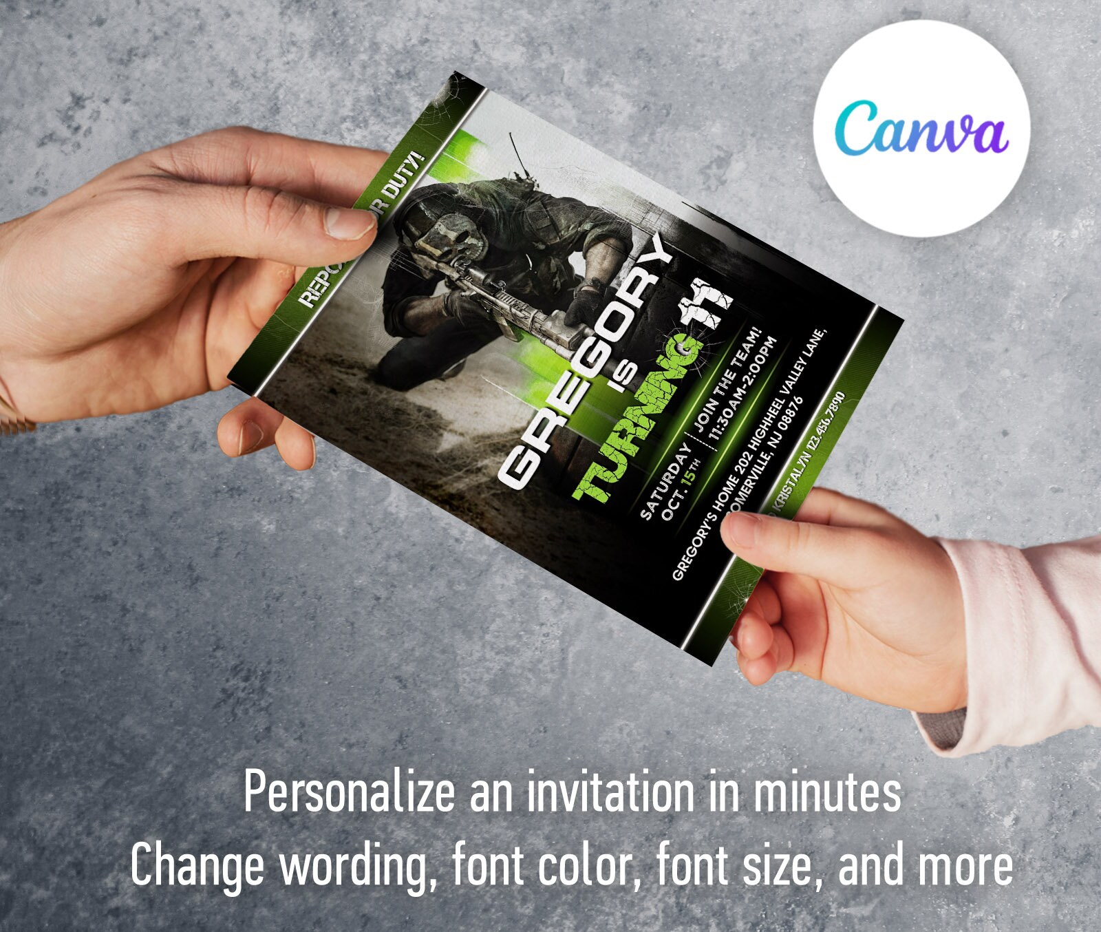 Gamer Birthday Invitation, Printable Editable Invite, Video Game Party ...
