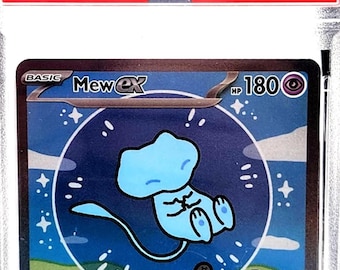 Mew ex Pokemon Card PSA Mint 9 | Special Illustration Rare SIR Holo Paldean Fates Set #232/091