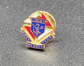 Vintage Knights of Columbus 50 Year Member 1/10 10K Gold Filled Lapel Pin