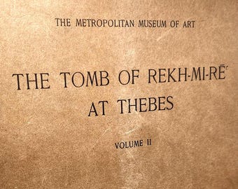 Rare 1943 Egyptian Plates Book | Tomb of Rekh Mi Re Thebes Vol II | Met Museum Art Limited Ed Paperback