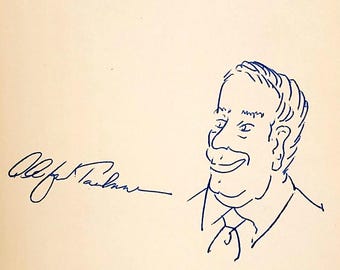 Rare Billionaire Author's Signed Book | A. Alfred Taubman Memoir - Personal Copy w/ Caricature & Notes | Unique Gift