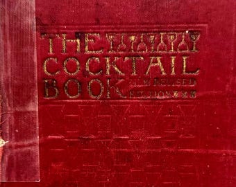 The Cocktail Book 1927 | Prohibition Era Manual for Gentlemen | Red Cloth Binding | Vintage Drink Recipes