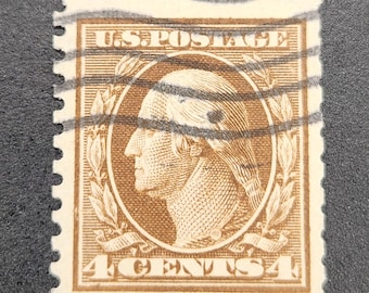 1909 Washington 4c Orange Brown Coil Stamp, Scott #354
