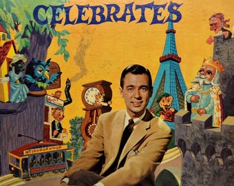 Album in vinile per bambini del 1964 / King Friday XIII celebra il quartiere di Misterogers / Disco musicale di Fred Rogers