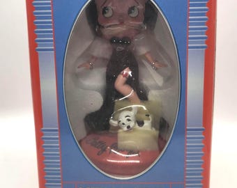 Betty Boop Bobblehead | Society Betty Bedazzled Figure | Collectible Ceramic Decor 9" | 2004 Authentic with Tin