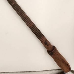 Antique Wood Vise Screw: Hand Turned Carpenter&#39;s Tool (As-is)