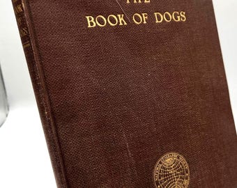 National Geographic 1927 Book of Dogs | Vintage Collectible Dog Portraits in Brown Hardcover