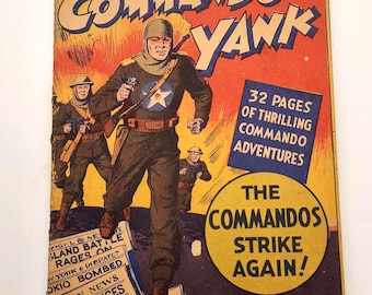 Commando Yank Action Comic No. 12 | 1943 Vintage Fawcett Comic | Terrific Toy Adventure Collectible