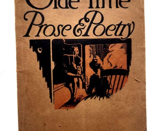 Antique Book Olde Time Prose & Poetry | 1900-1910 Chapple Publishing | Illustrated Collectible Edition