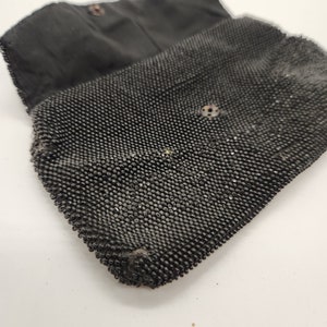 Vintage Black Beaded Purse, Evening Bag, Metal Clasp Black Beaded Purse, Vintage Beaded Purse, Black Bead Purse, Flapper Purse, Black Purse