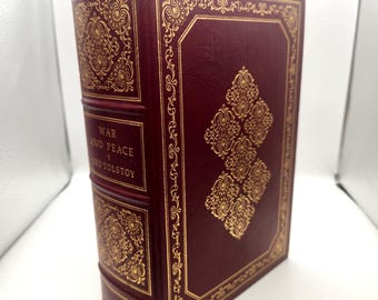 War and Peace Limited Edition | Franklin Library Burgundy Leather | 1981 Gilt Decorated Rare Book