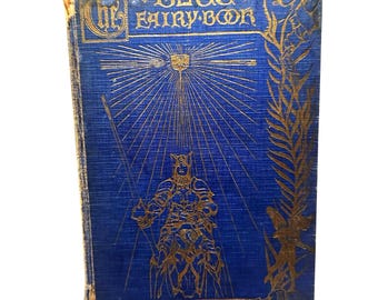 1929 First Printing The Blue Fairy Book by Andrew Lang | Gilt Cloth Children's Book