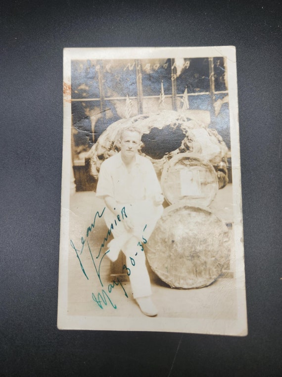 Autographed Jean Lussier Niagara Falls Daredevil RPPC Postcard