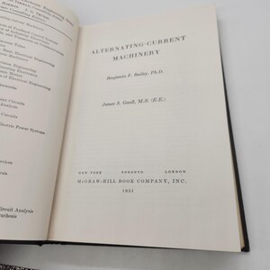 Alternating-Current Machinery Book | Black Red Hardcover | 1951 McGraw-Hill Engineering Book in Good Condition bild 11