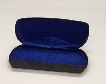 Blue Velvet Eyeglasses Case, c1900s, Vintage Grand Rapids Michigan Optometry, Optometrist Collectible