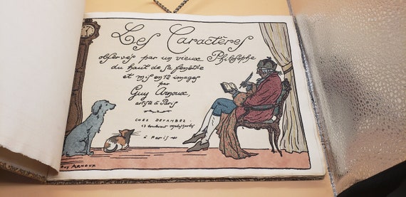 French Artist Book: Les Caractères, Guy Arnoux Illustrations, 1930s