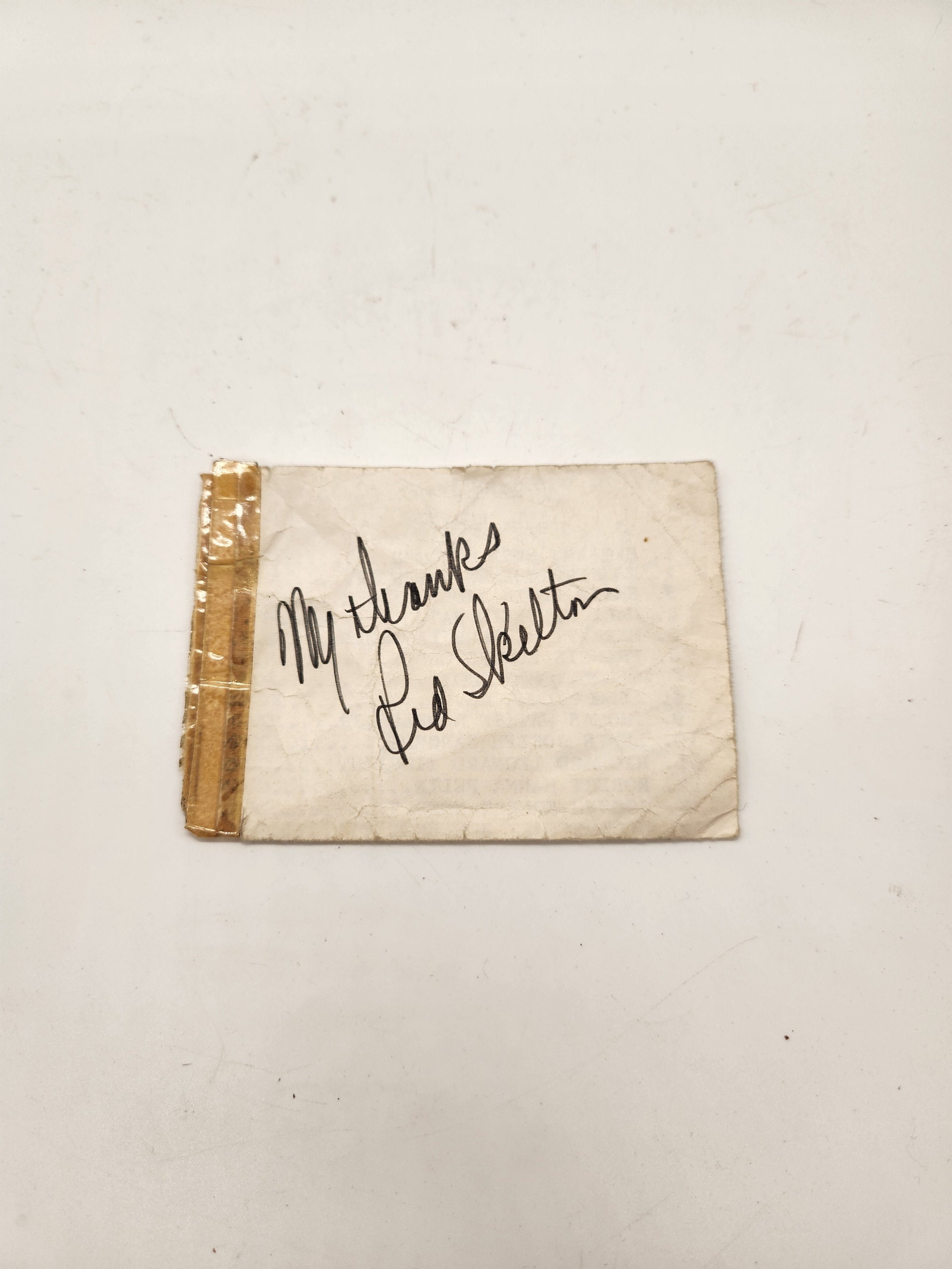 RED SKELTON d. 1997 Signed 3X5 Index Card Comedian V64619 | eBay