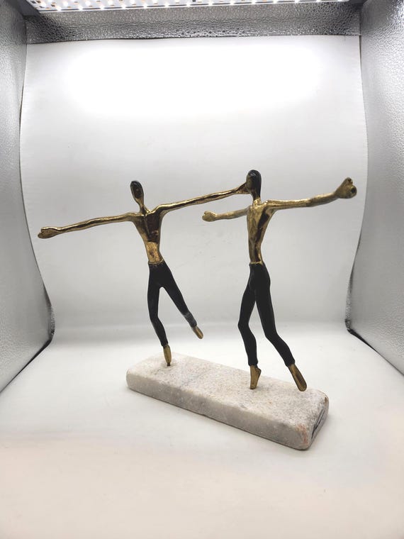 Signed Bronze Art Sculpture, Yanni Souvatzoglou, Marble Slab, Greek Limited Edition