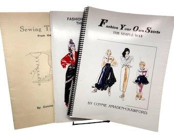 Sewing Books 1990s | Set of 3 Classic Titles by Connie Amaden-Crawford | Fashion Techniques Skirts Pants