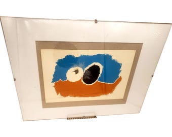 John Urbain Signed Bird Eggs Screen Print | 1960s Limited Edition Art | Nature Feather Wall Art, 16/140