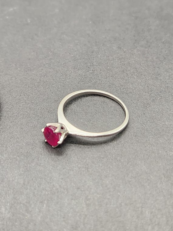 Vintage Sterling Silver Ruby Ring | Designer 925 … - image 8