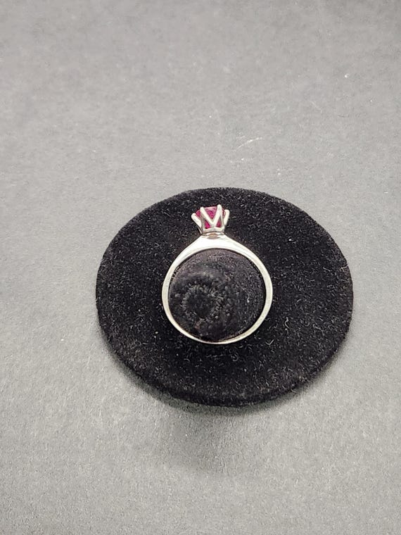 Vintage Sterling Silver Ruby Ring | Designer 925 … - image 4