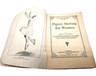 Rare 1922 Figure Skating Book for Women | James A. Cruikshank | Spalding Red Cover Series