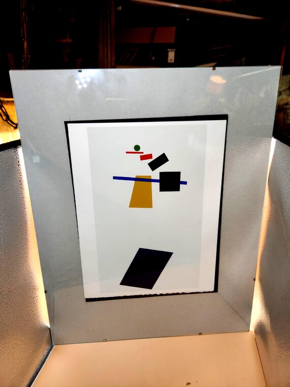 Malevich Football Player Screen Print - Limited Edition 1974 Art, Cabioc'h Print, Rives Vellum, Numbered 402