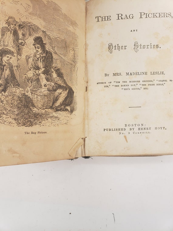The Rag Pickers and Other Stories - 1864 Antique Book