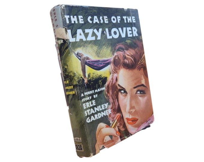 Featured listing image: 1940s Mystery Fiction: The Case of the Lazy Lover, First Edition Hardcover