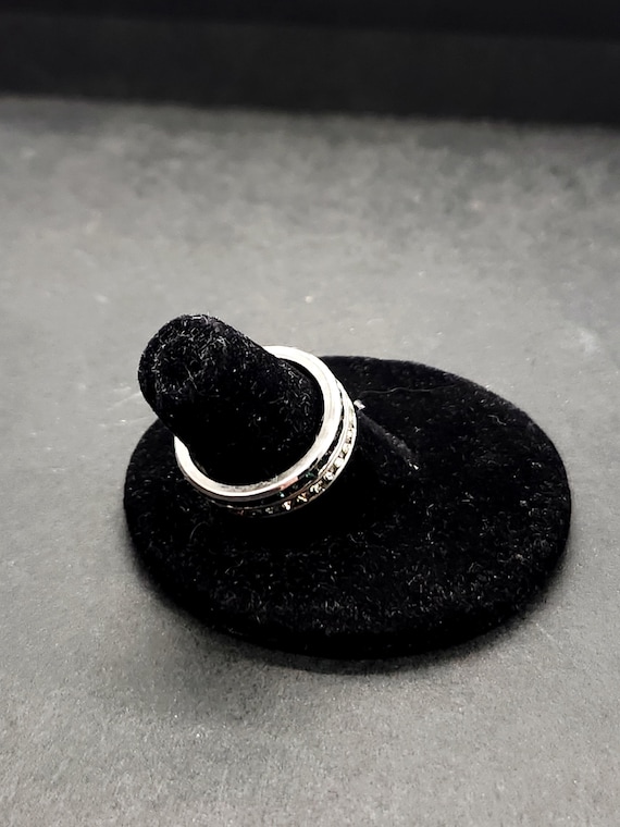 Sterling Silver Stackable Rings | Size 5 Black Wh… - image 3