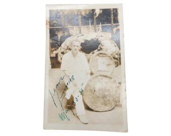 Autographed Jean Lussier Niagara Falls Daredevil RPPC Postcard