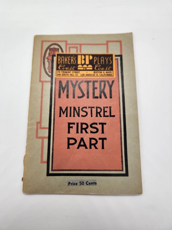 1937 Mystery Minstrel Play: Walter F. Kerr, Baker's Plays