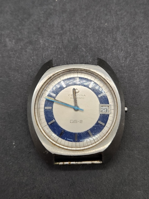 As-is: Certina DS-2 Automatic Swiss Made Men's Diver Watch | Vintage Blue & Silver Dial Timepiece
