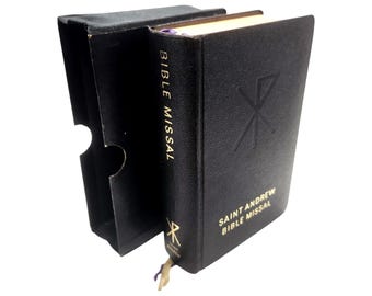 The Saint Andrew Bible Missal | 1960s DDB Publishers Black Leatherette | Rare Condition with Slipcase