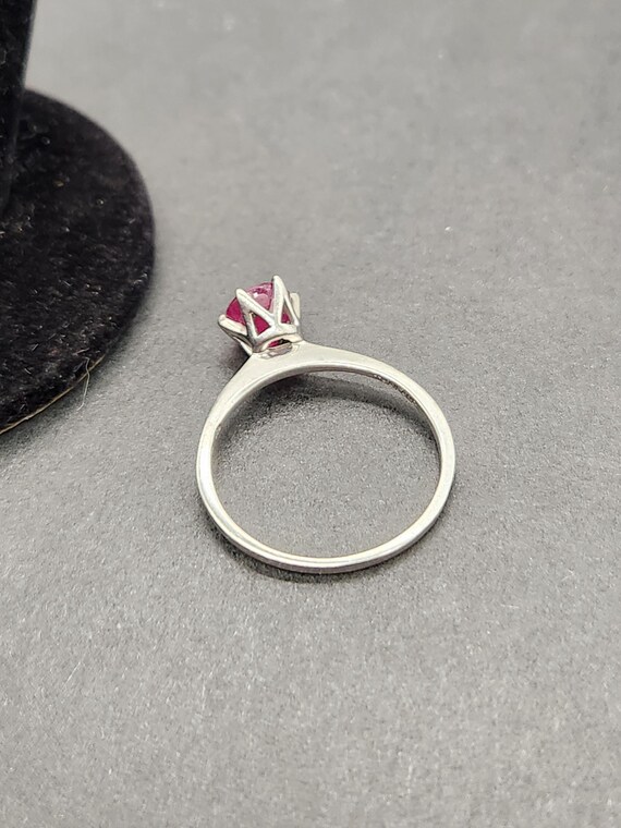 Vintage Sterling Silver Ruby Ring | Designer 925 … - image 7