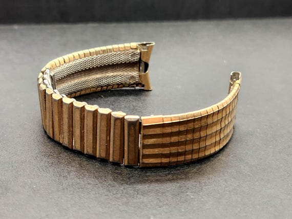 Kreisler 10K Gold Filled Watch Band | Vintage Men's Expandable Bracelet | 1950s Yellow Gold Watch Strap