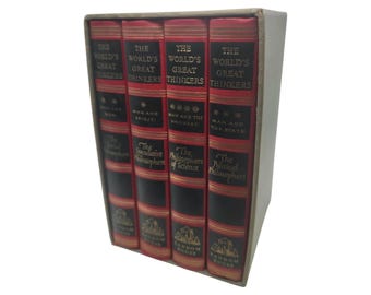 1947 4-Volume Box Set | The World's Greatest Thinkers by Random House | Saxe Commins & Robert Linscott