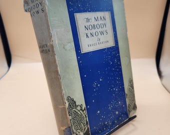 1925 "The Man Nobody Knows" First Edition: Art Nouveau Dust Jacket