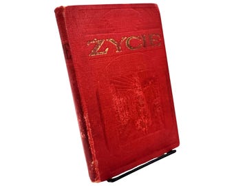 Polish First Edition Life Book | 1929 J.F. Rutherford | Stamped Red Cloth Binding | Rare Watch Tower Edition