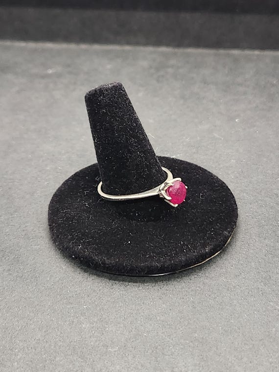 Vintage Sterling Silver Ruby Ring | Designer 925 … - image 2