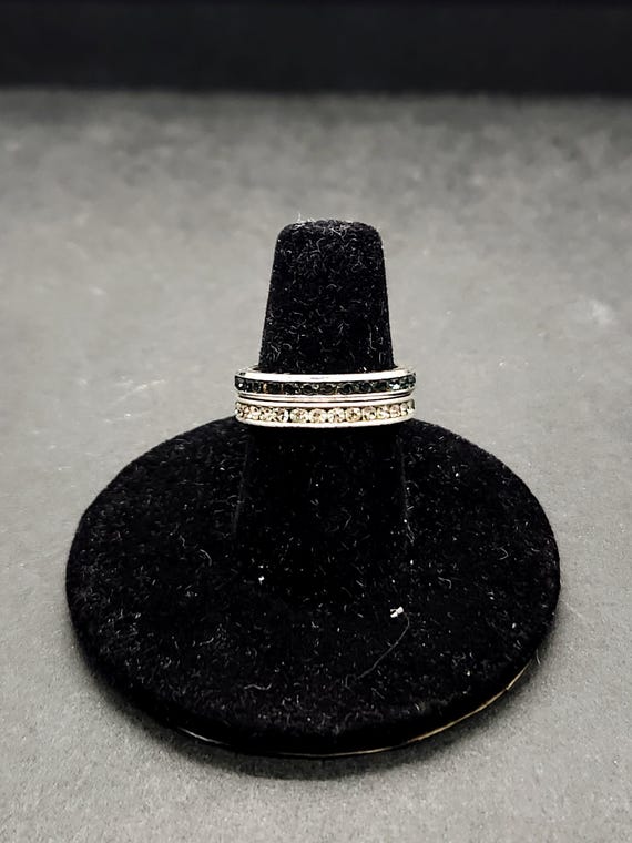 Sterling Silver Stackable Rings | Size 5 Black Wh… - image 1