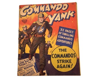 Commando Yank Action Comic No. 12 | 1943 Vintage Fawcett Comic | Terrific Toy Adventure Collectible