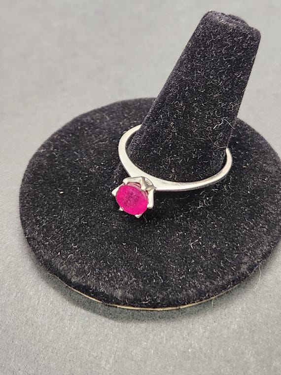Vintage Sterling Silver Ruby Ring | Designer 925 … - image 6