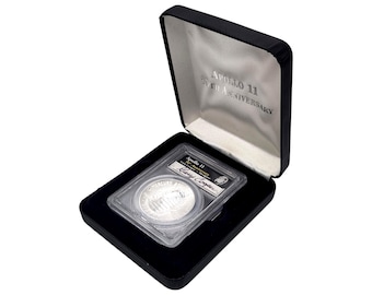 Apollo 11 Commemorative Coin | PCGS PR69 DCAM Silver Dollar | Hand-Signed by Designer Gary Cooper