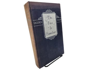First Edition Ogden Nash | Hardcover Poetry Book 1940 | Blue Cloth with Silver | Vintage Literature Collectible