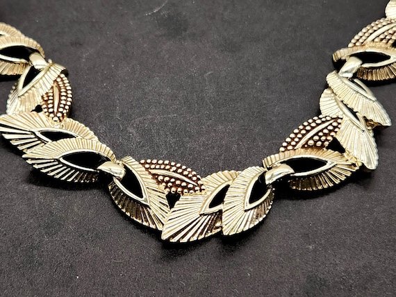 Vintage 1950s Marboux by Marcel Boucher 814 Silvertone Leaves Necklace | 18" Rhodium Plated MCM Signed Designer Jewelry
