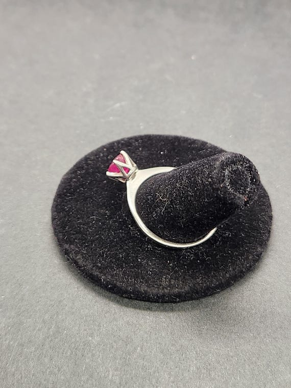 Vintage Sterling Silver Ruby Ring | Designer 925 … - image 5